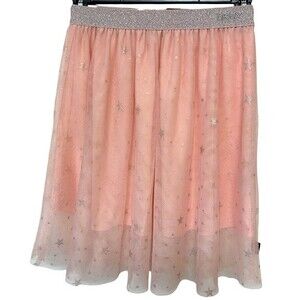 DKNY Girls Sparkly Silver Star Tulle Skirt